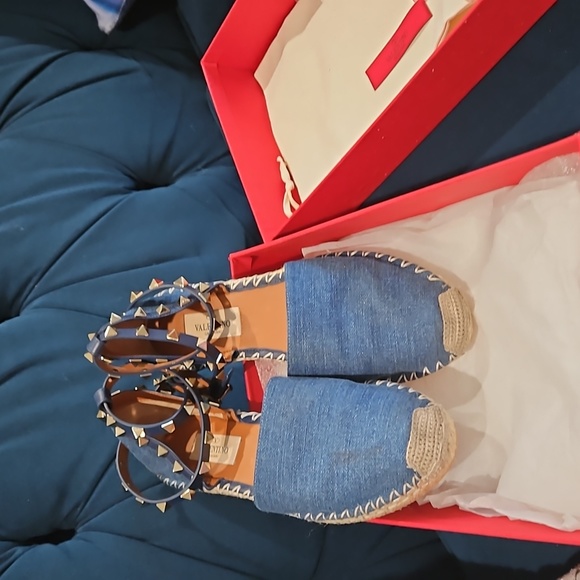 Valentino Light Denim Espadrillas Sandals Size 36 - Picture 4 of 4